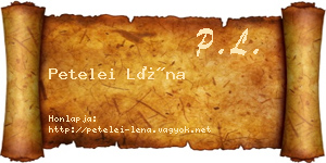 Petelei Léna névjegykártya